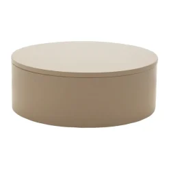 Mojoo Matte lacquered storage box Ø20x7 cm, Fawn Grey