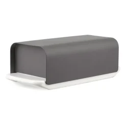 Butter Dishes^Alessi Mattina butter dish 9.5x21 cm, Dark Grey