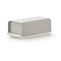 New Alessi Mattina butter dish 9.5x21 cm, Warm -stainless steel Grey