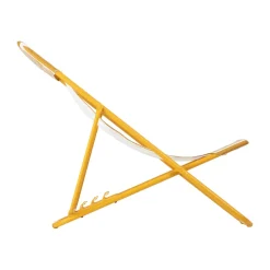 Seating^Lafuma Maxi Transat sun lounger, Honey Stripes Yellow