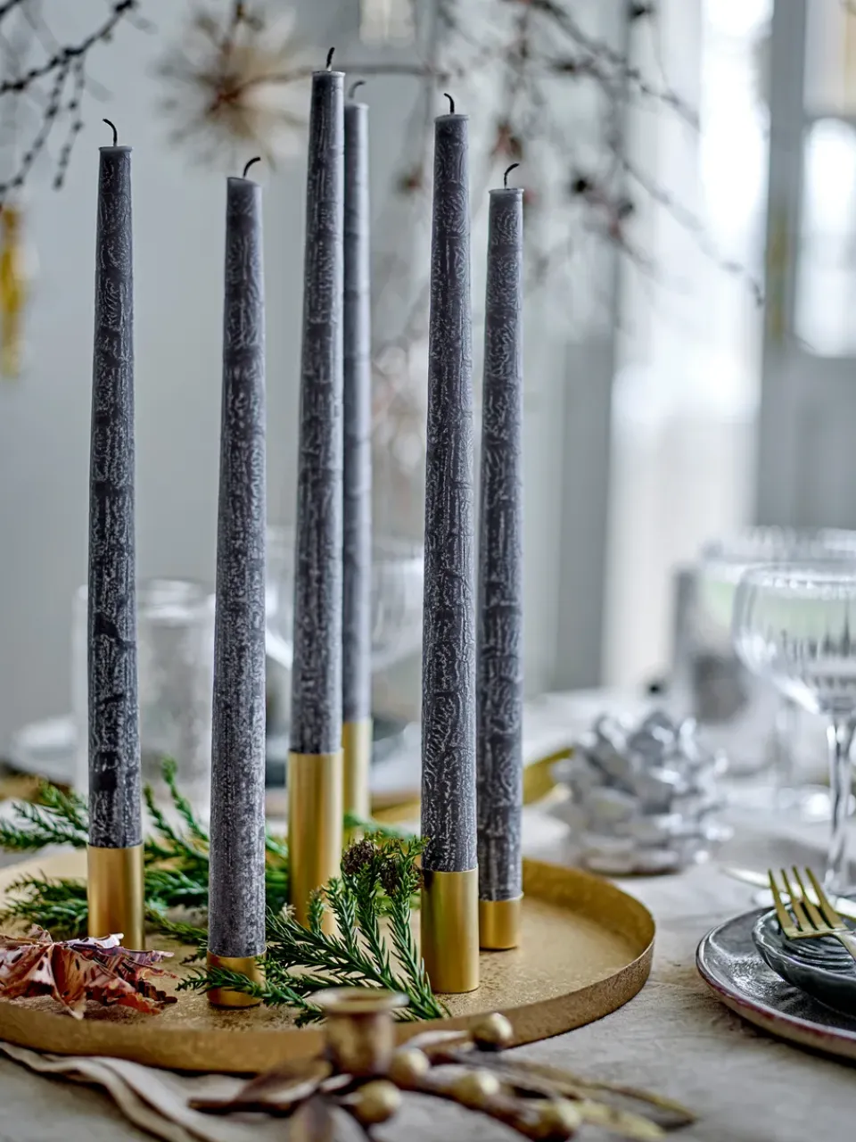 New Bloomingville Maxime Advent candlestick Ø30 cm, Gold Gold-coloured
