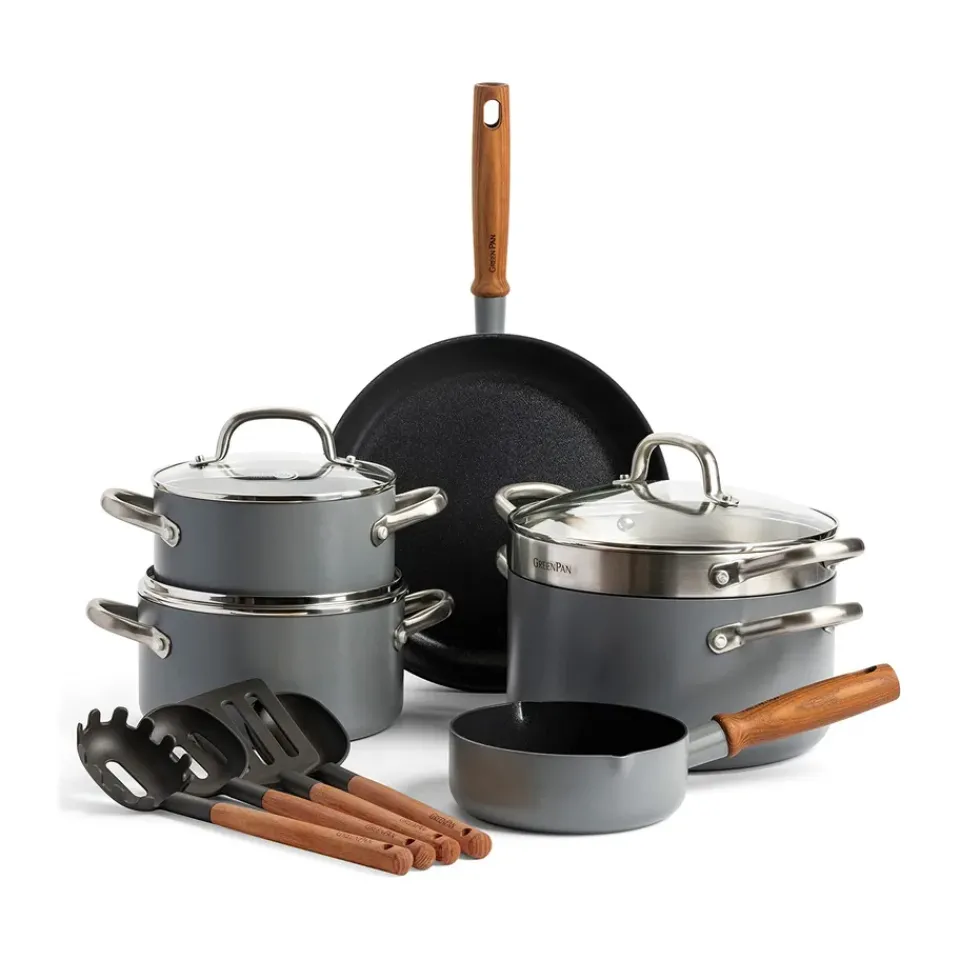 Saucepan Sets|Saucepans^GreenPan Mayflower Pro casserole and frying pan set, 13 parts Grey