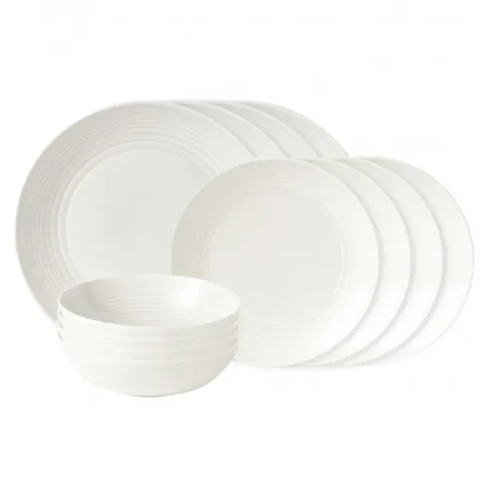 Table Settings & Starter Sets^Royal Doulton Maze plate set 12 pieces, White