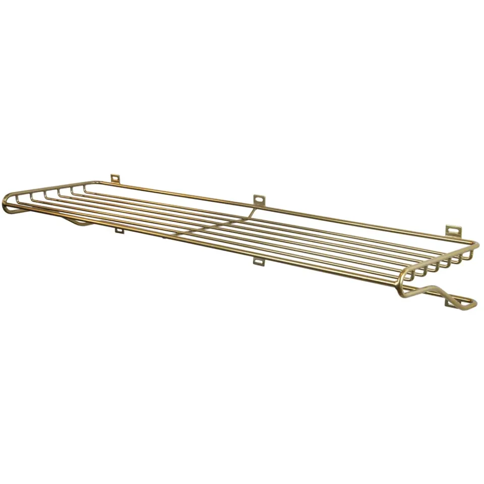 Outlet Maze shoe shelf L, brass Gold-coloured
