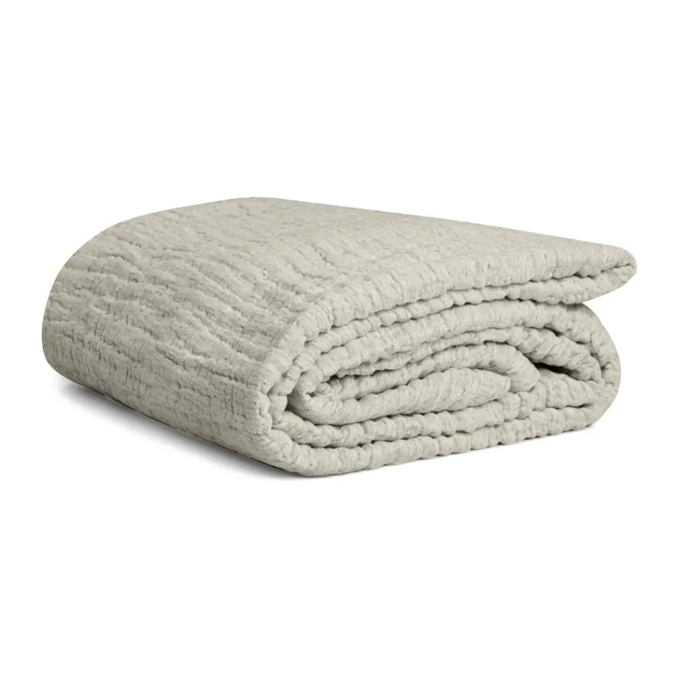 Bedspreads & Throws^Garbo&Friends Mellow bed spread double, Kale, 160x260 cm Beige