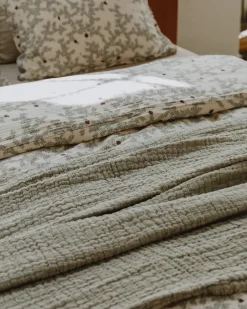 Bedspreads & Throws^Garbo&Friends Mellow bed spread double, Kale, 160x260 cm Beige