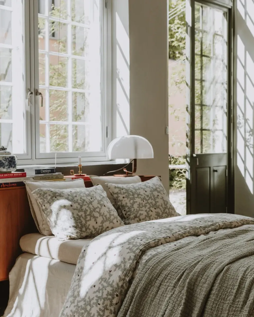 Bedspreads & Throws^Garbo&Friends Mellow bed spread double, Kale, 160x260 cm Beige