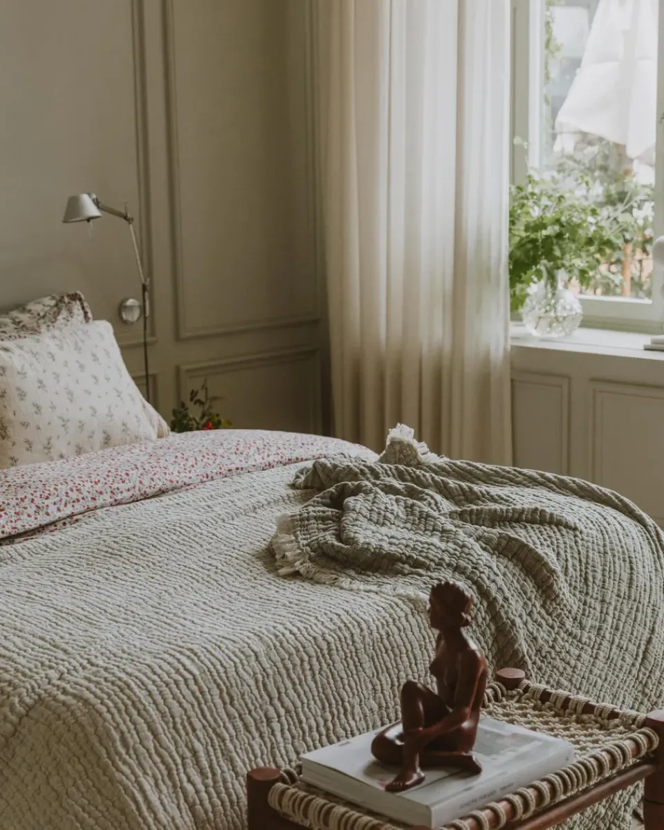 Bedspreads & Throws^Garbo&Friends Mellow bed spread double, Lin, 160x260 cm Beige