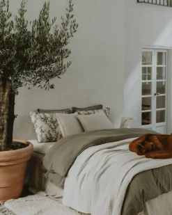 Bedspreads & Throws^Garbo&Friends Mellow bed spread double, Lin, 160x260 cm Beige
