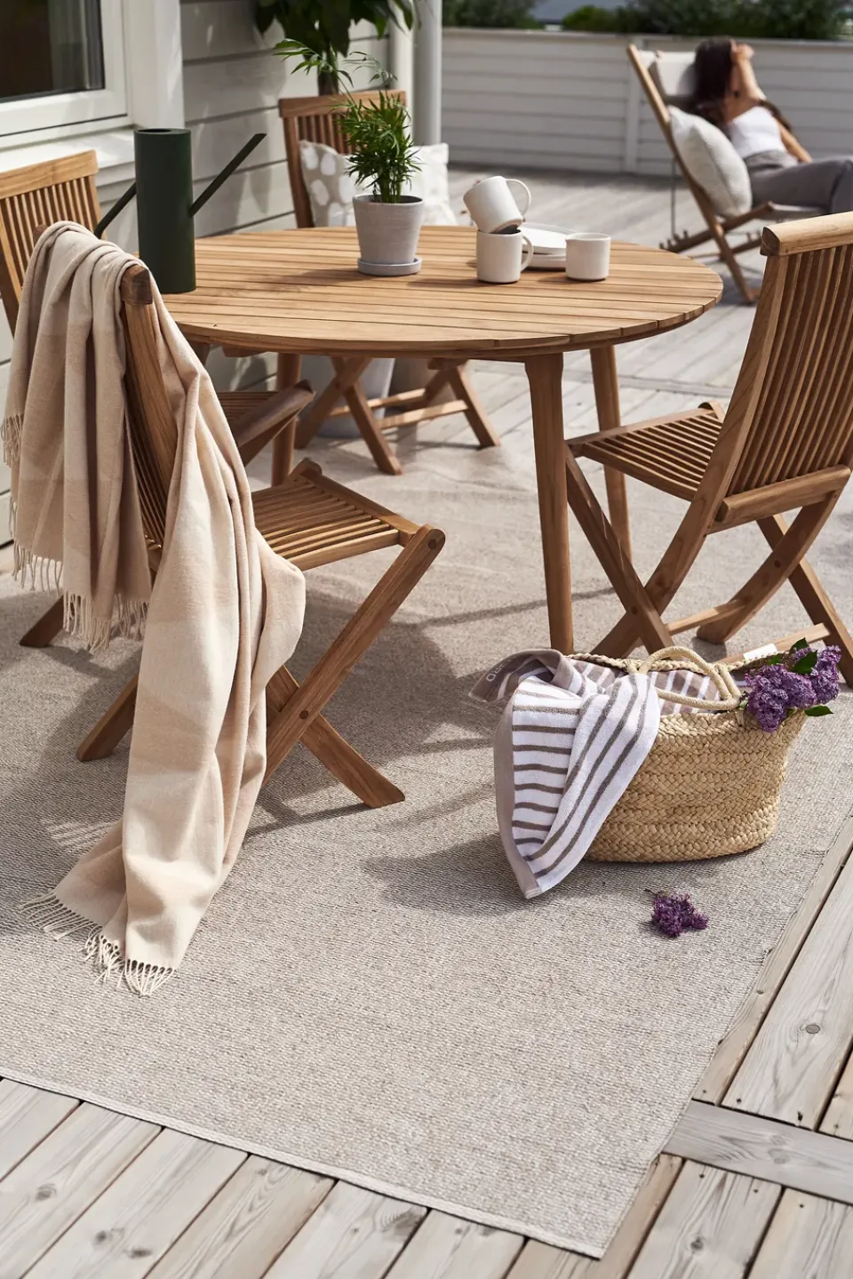 Online Scandi Living Mellow plastic rug greige, 200x300cm Beige