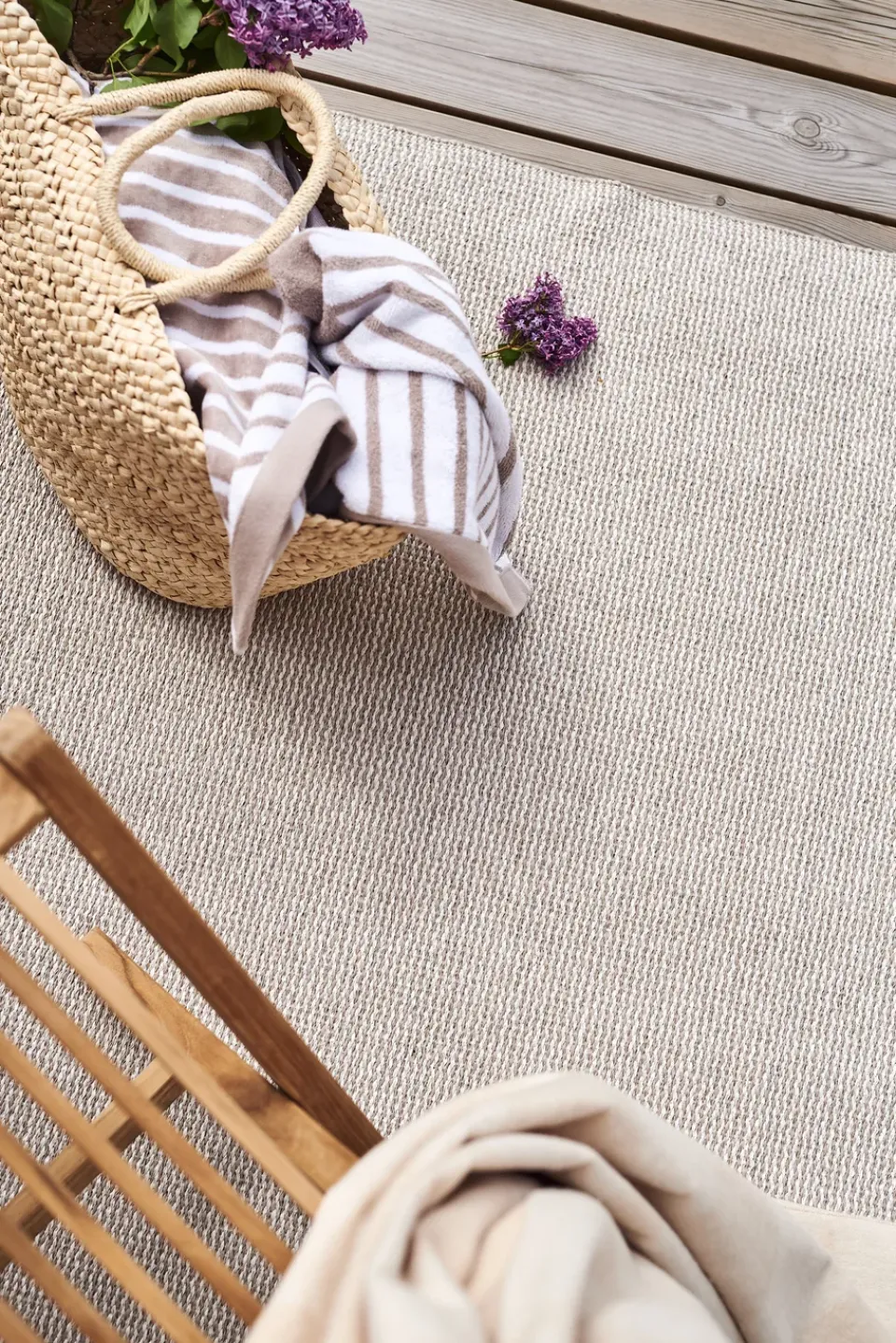 Online Scandi Living Mellow plastic rug greige, 200x300cm Beige