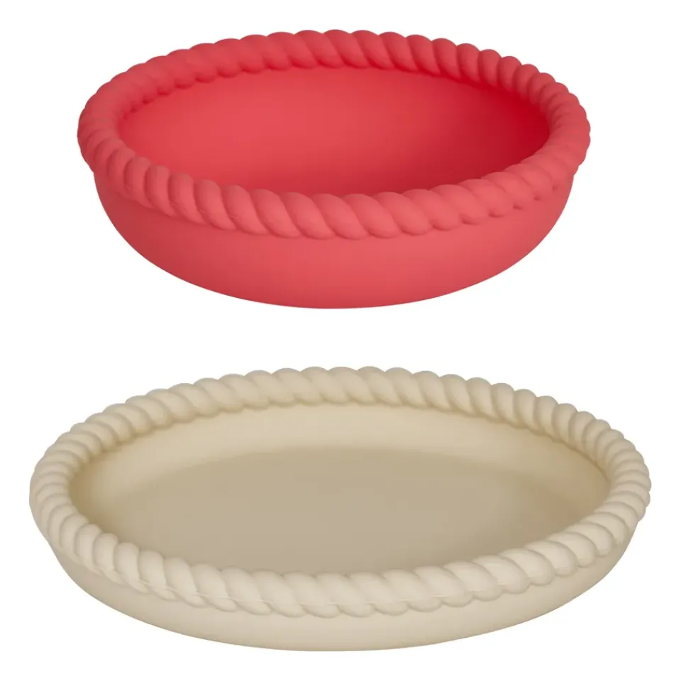 Sale OYOY Mellow plate and bowl, Vanilla-Cherry Red BeigeRed