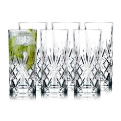 Long Drink & Highball Glasses^Lyngby Glas Melodia highball glass 36 cl 6-pack, Crystal Transparent
