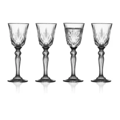 Shot Glasses^Lyngby Glas Melodia Snaps glass with stem 5 cl 4-pack, Clear Transparent