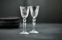 Shot Glasses^Lyngby Glas Melodia Snaps glass with stem 5 cl 4-pack, Clear Transparent