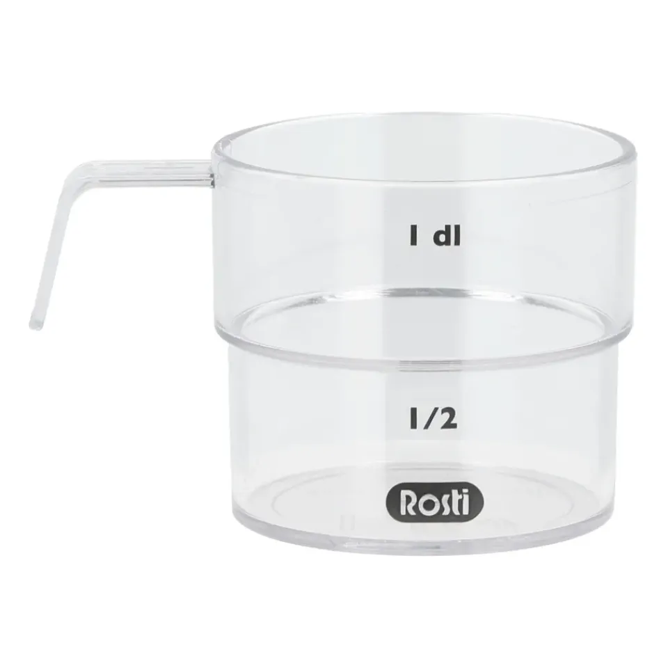 Hot Rosti Mensura decilitre measure, Clear Transparent