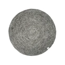 Round Rugs^Classic Collection Merino Rug round, Granite, 160 cm Grey