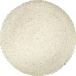 Round Rugs|Woven Cotton Rugs^Classic Collection Merino wool carpet round Ø160 cm, White