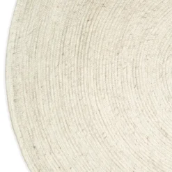 Round Rugs|Woven Cotton Rugs^Classic Collection Merino wool carpet round Ø160 cm, White
