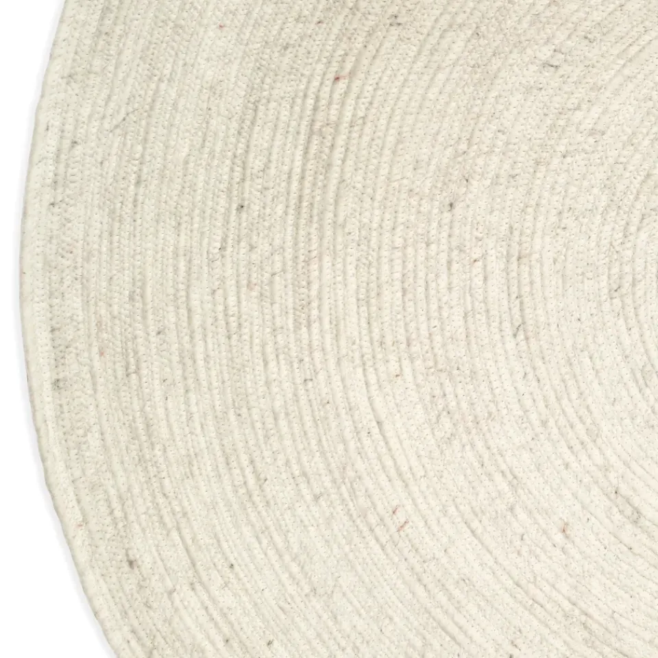 Round Rugs|Woven Cotton Rugs^Classic Collection Merino wool carpet round Ø160 cm, White