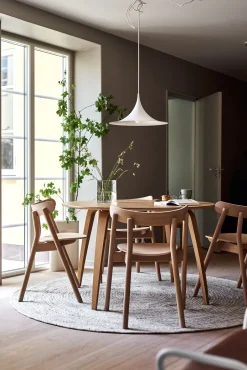 Round Rugs|Woven Cotton Rugs^Classic Collection Merino wool carpet round Ø200 cm, Beige