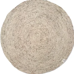 Round Rugs|Woven Cotton Rugs^Classic Collection Merino wool carpet round Ø160 cm, Beige