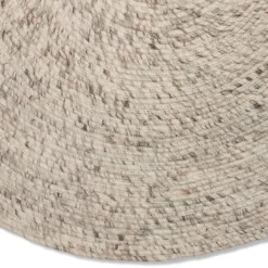 Round Rugs|Woven Cotton Rugs^Classic Collection Merino wool carpet round Ø160 cm, Beige