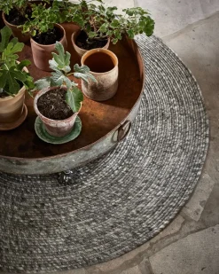 Sale Classic Collection Merino wool carpet round Ø200 cm, Grey
