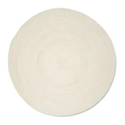Round Rugs^Classic Collection Merino wool rug round Ø240 cm, White