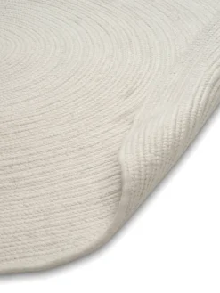 Round Rugs^Classic Collection Merino wool rug round Ø240 cm, White