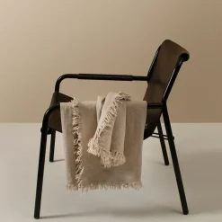 Outlet Himla Merlin throw linen 130x170 cm, natureal Beige