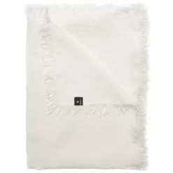 Wool Blankets & Throws^Himla Merlin throw linen 130x170 cm, off- White