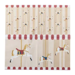 Paper Napkins^Bloomingville Merry-go-round napkin 33x33 cm 20-pack, Nature RedBeige