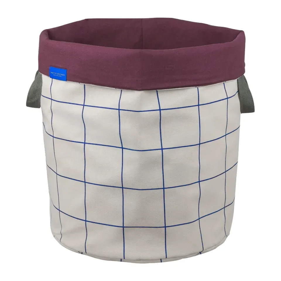 Mette Ditmer Mesh laundry basket Ø40x50 cm, Cobalt-sand BeigeRed