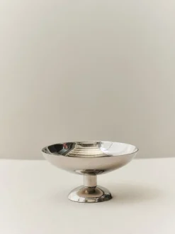 Champagne Glasses^Louise Roe Metal champagne coupe low, Stainless steel Silver-coloured