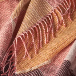 Cotton Blankets & Throws^NJRD Metric cotton throw, pink Multi