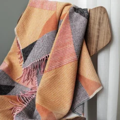 Cotton Blankets & Throws^NJRD Metric cotton throw, pink Multi