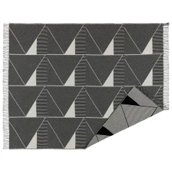 Cotton Blankets & Throws^NJRD Metric focus cotton throw, Black