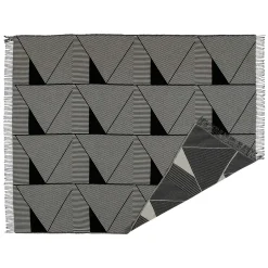 Cotton Blankets & Throws^NJRD Metric focus cotton throw, Black