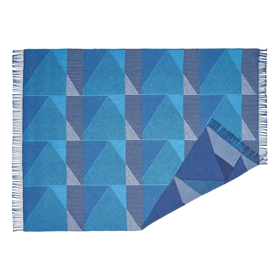 Cotton Blankets & Throws^NJRD Metric focus No. 3 cotton blankets 130x185 cm, Blue