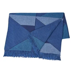 Cotton Blankets & Throws^NJRD Metric focus No. 3 cotton blankets 130x185 cm, Blue