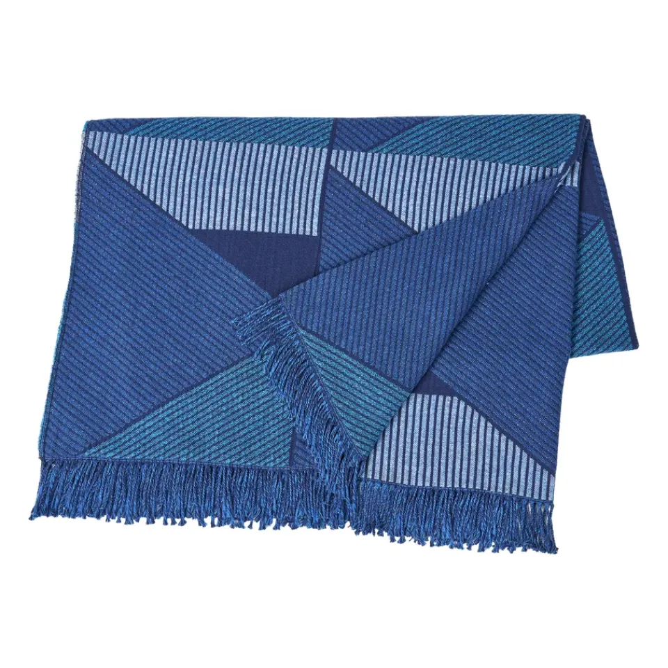 Cotton Blankets & Throws^NJRD Metric focus No. 3 cotton blankets 130x185 cm, Blue