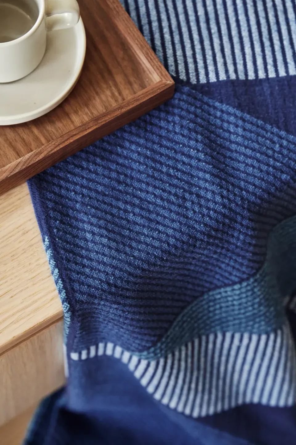 Cotton Blankets & Throws^NJRD Metric focus No. 3 cotton blankets 130x185 cm, Blue