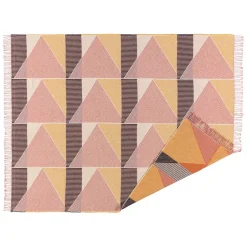 Cotton Blankets & Throws^NJRD Metric focus No. 1 cotton throw, pink Multi
