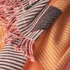 Cotton Blankets & Throws^NJRD Metric focus No. 1 cotton throw, pink Multi