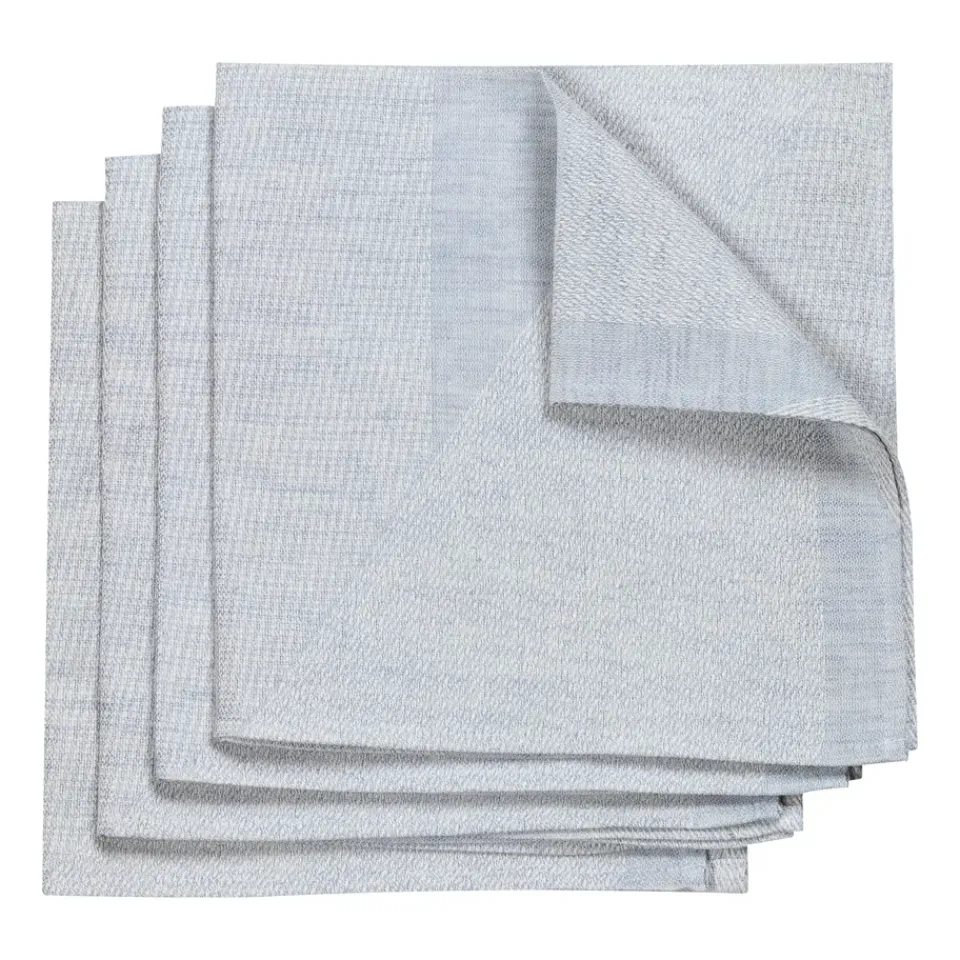 Linen & Cotton Napkins^NJRD Metric napkin 47x47 cm 4-pack, Blue-white BlueWhite