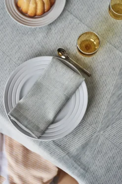 Linen & Cotton Napkins^NJRD Metric napkin 47x47 cm 4-pack, Blue-white BlueWhite