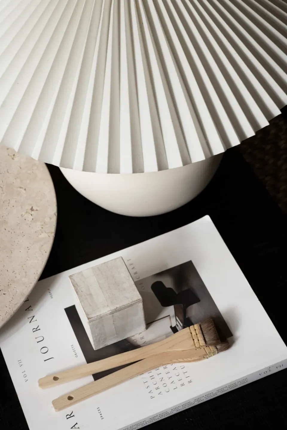 Watt & Veke Mia lamp base 31 cm, -ivory White