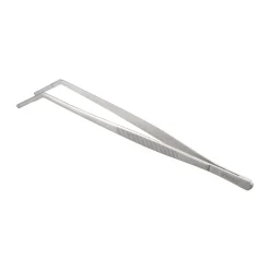Tongs & Turners^Dorre Miah food tweezers bent tip 24x2.5 cm, Stainless steel Silver-coloured