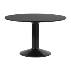 Dining Tables^Muuto Midst pedestal table, linoleum-, Ø120 cm Black